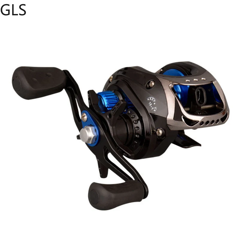 

Новейшая металлическая катушка GLS 18 + 1BB, рыболовная катушка с максимальным усилием тяги 5 кг, для форели/морского окуня, рыболовные аксессуар...