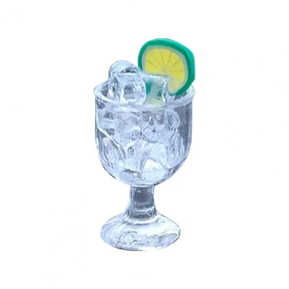 

Chic High Simulation Dollhouse Lemon Ice Cup Pretend Kitchen Toy PVC Collectible