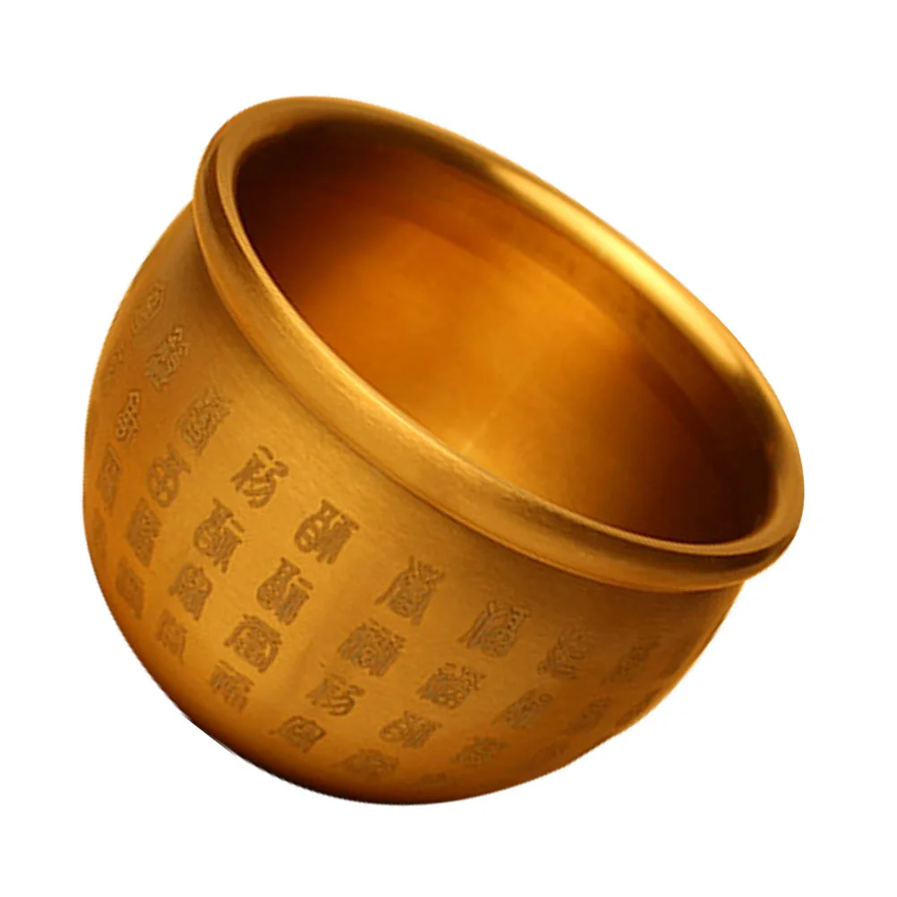 

Treasure Basin Bowl Wealth Copper Decor Fengshui Shui Feng Figurine Ornament Money Porsperity Desktop Gold Chinese Vintage