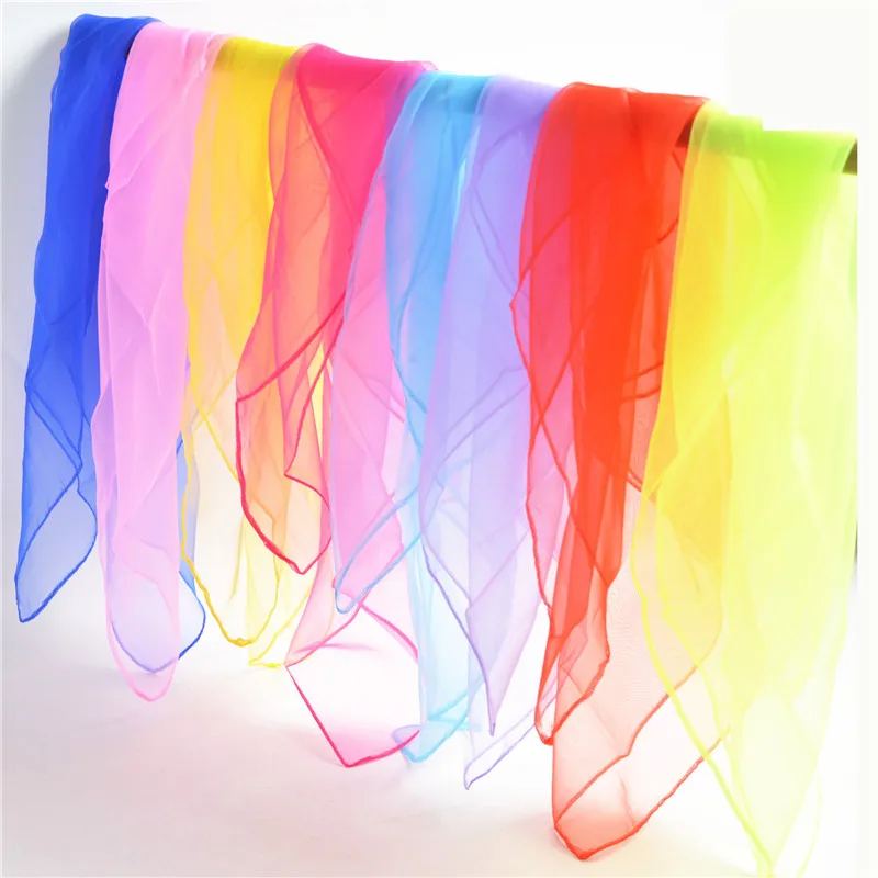 

6Pcs Graduated Dancing Juggling Scarf Dance Practical Gauze Scarf Chiffon Magic Performance Props For Party Wedding Decoration