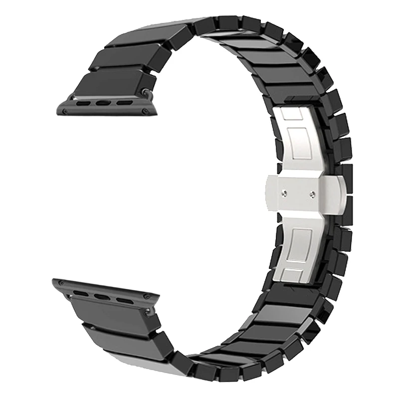 Ceramic Strap for Apple Watch 7 8 Band 45mm 41mm Butterfly Link Bracelet IWatch Ultra 49mm 6 SE 5 4 44mm 42mm 40mm Accessories