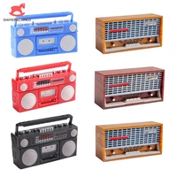 dollhouse mini ornaments nostalgic radio recorder model toy for dollhouse living room furniture decoration accessory best gifts