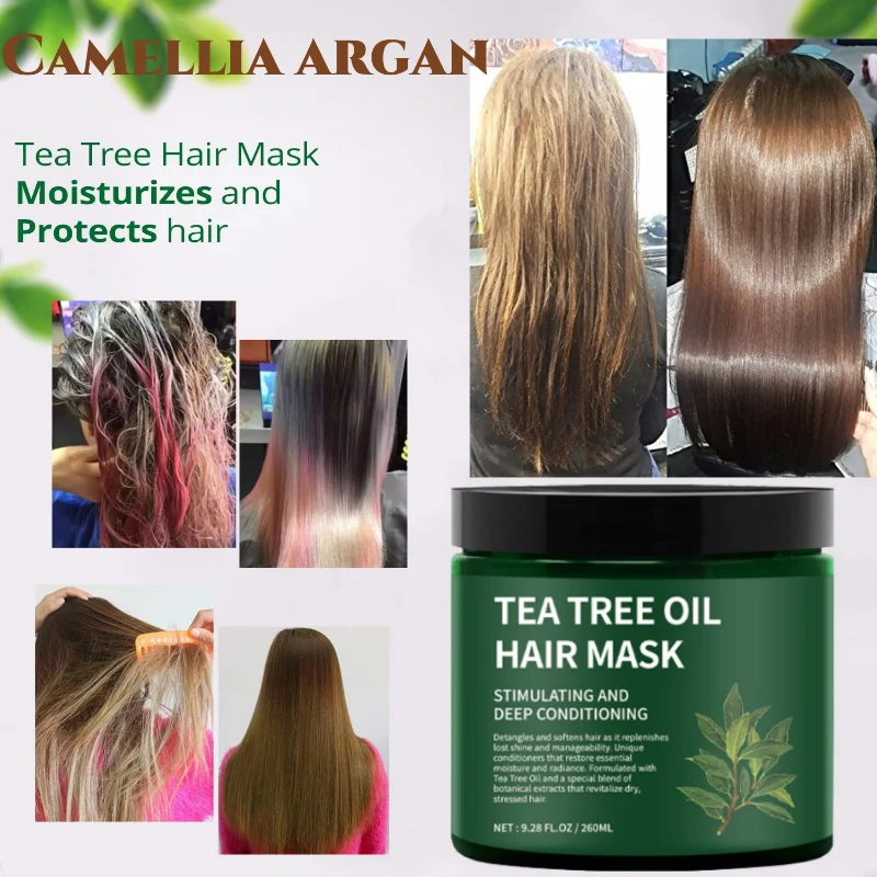 Botanic Hearth Tea Tree Hair Mask Deep Conditioner Moisturizes Protects Hair Scalp with Improve Dry Frizz Split End Damaged Hair