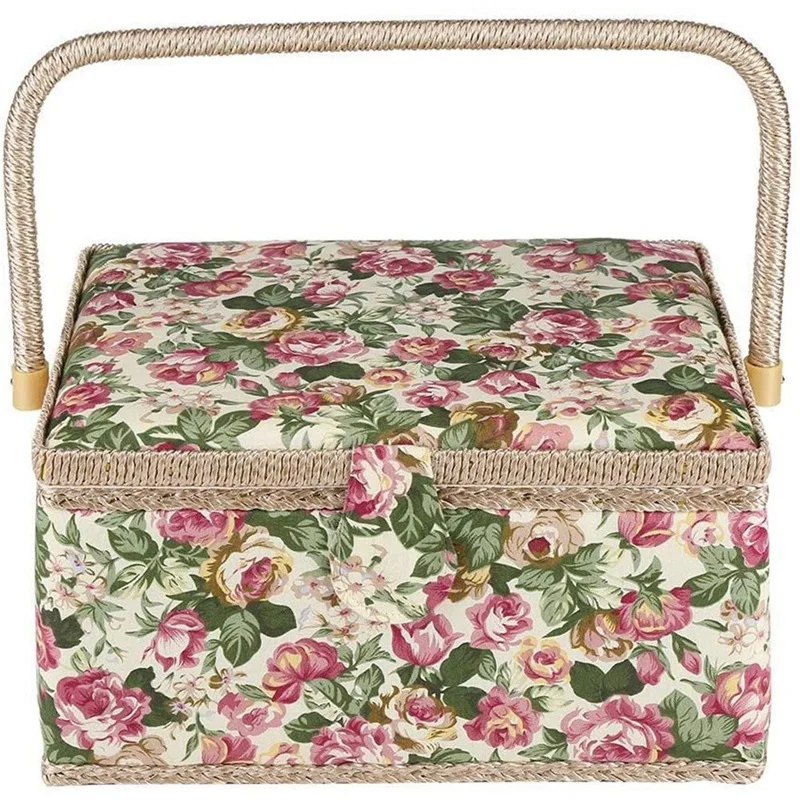 

Extra Large Sewing Basket,Vintage Sewing Basket,For Needles, Thread, Tape Measure, And Other Sewing Supplies Storage