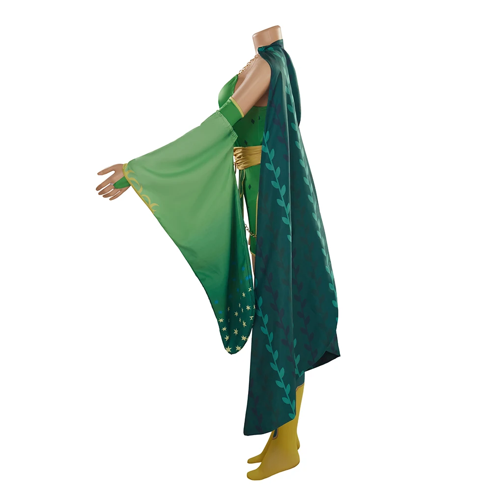 Rydia косплей костюм игры FF IV сексуальное зеленое платье Хэллоуин Вечерние наряды