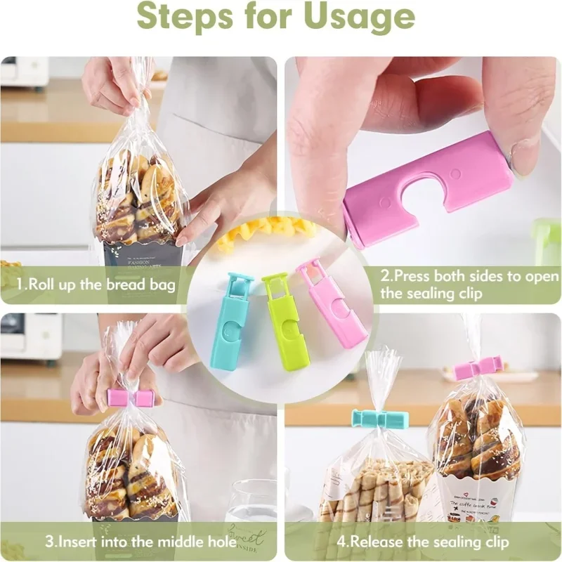 1 ~ 12 шт. зажимы для запечатывания пищевых продуктов сумок хранения хлеба сумки