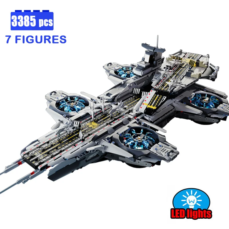 

New 3385pcs Technical MOC Idea The SHIELD Helicarrier Building Blocks Bricks Model Assembling Toys for Boys Birthday Gift Set