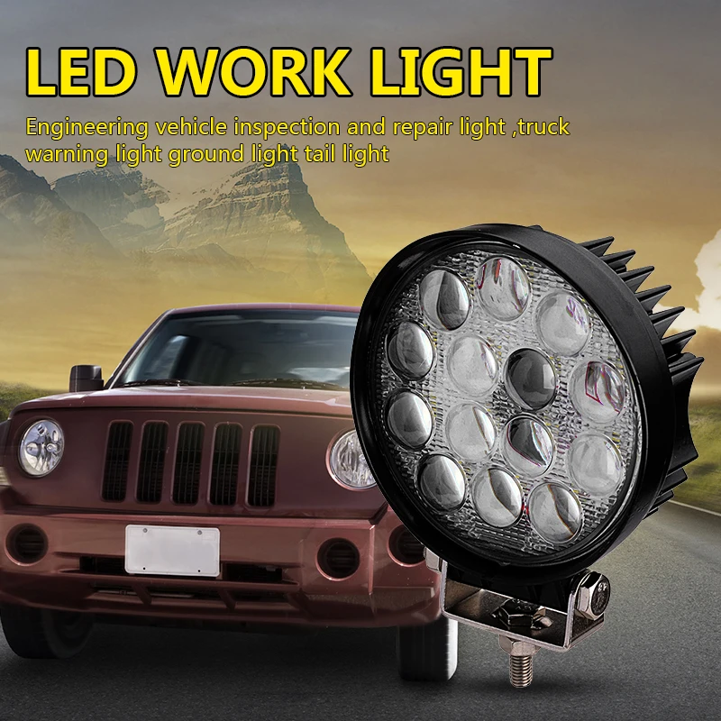 42 Вт, 4 дюйма, Φ для внедорожника, лодки, трактора, грузовика, 4x4, полноприводного автомобиля, внедорожника, квадроцикла, Φ Bar 12V 24V 6500K