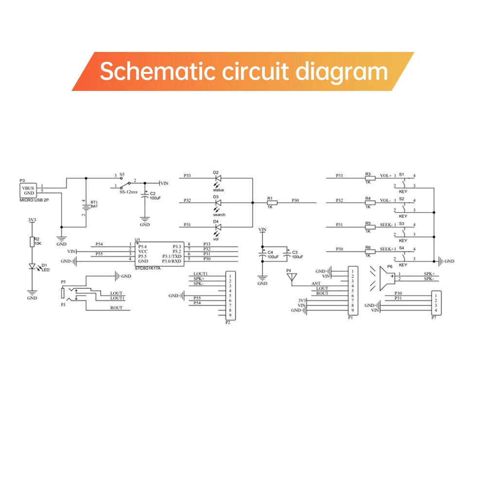 RDA5807 DIY FM-радио электронный комплект Регулируемая частота 87-108 МГц цифровой