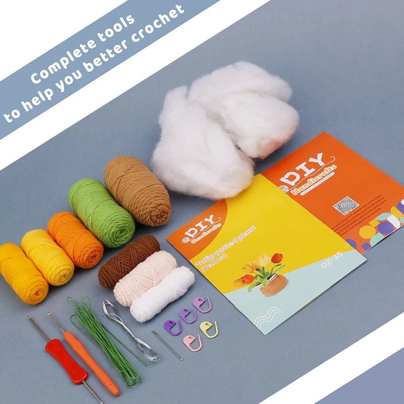 DIY &quotтюльпан&quot полная фотография с вязаным планшетом плюшевая кукла легко