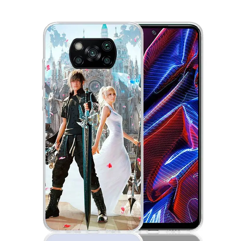 Фото Чехол для телефона Final Fantasy с аниме для Xiaomi Poco X6 X5 X4 X3 Nfc F6 F5 Pro F4 Gt F3 F2 F1 M5S M4 M3 Art Customized Coque Capa №2