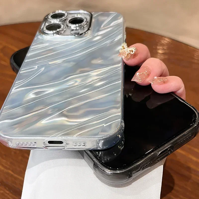 Роскошный блестящий защитный мягкий чехол для телефона с постепенным изменением
