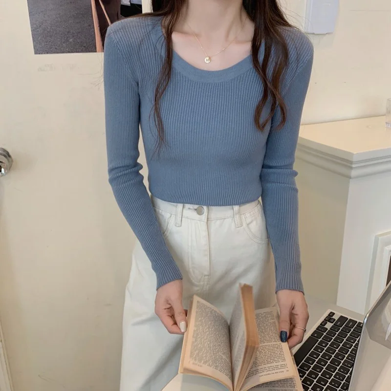 Нижняя рубашка с низким воротником женская осенне-зимняя внутренняя одежда