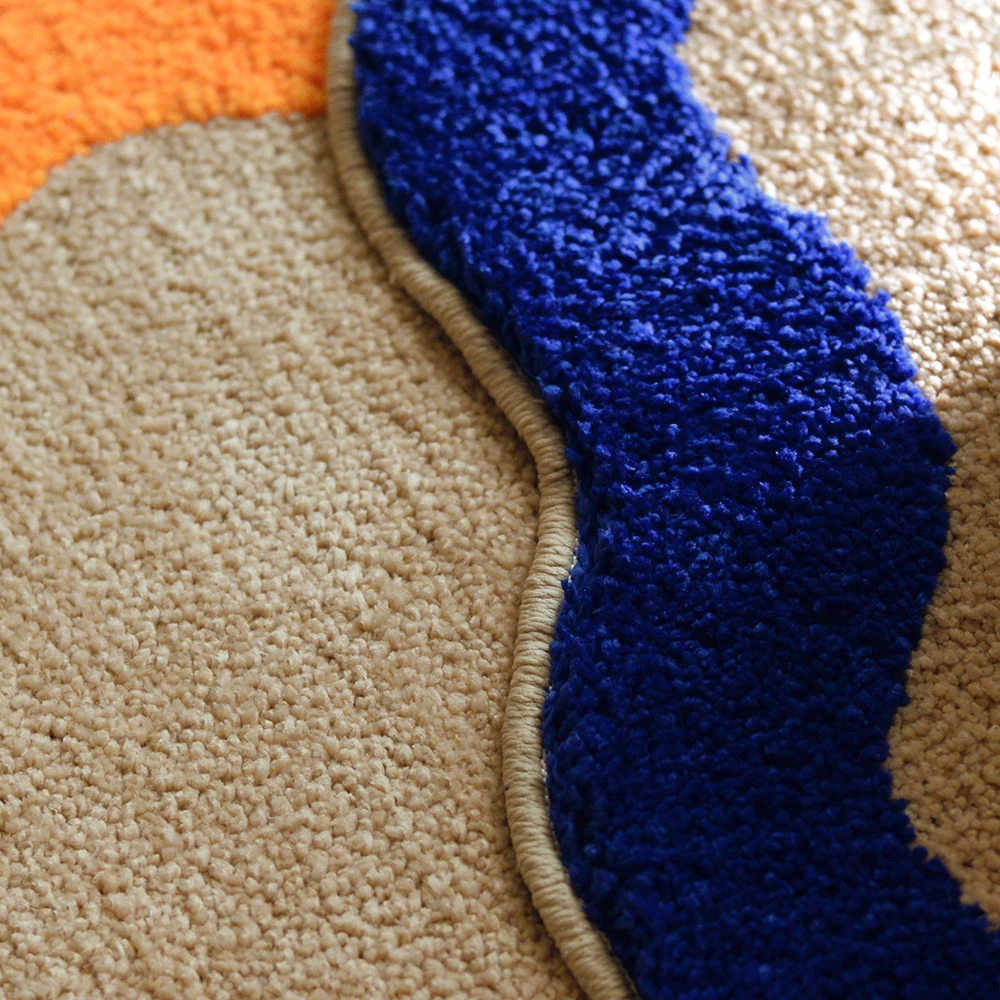 Красочный волнистый коврик для спальни ванной мягкий ковер гостиной