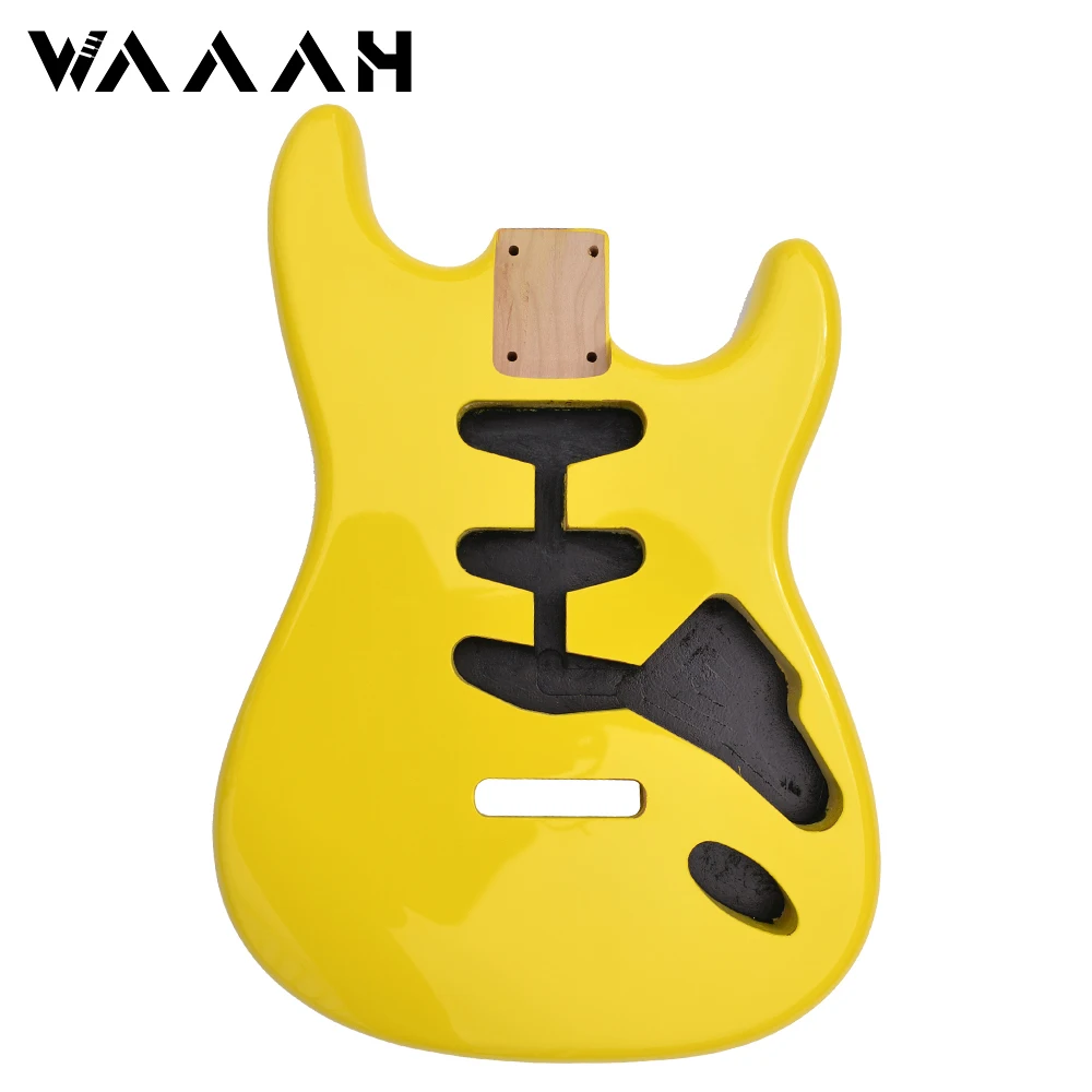 

Alder Wood High Glossy Strat Style Guitar Body Yellow Color for DIY SSS Electric Guitar Building Guitar Parts