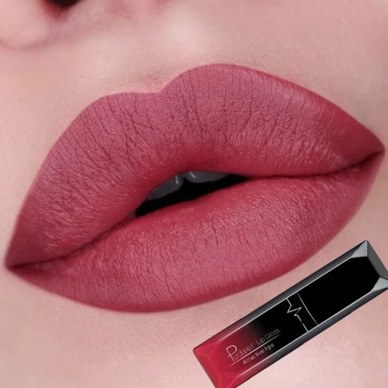 

21 Colors Matte Liquid Lipstick Waterproof Long Lasting Lip Gloss Tint Sexy Red Nude Purple Metallic Lipsticks Makeup Cosmetics