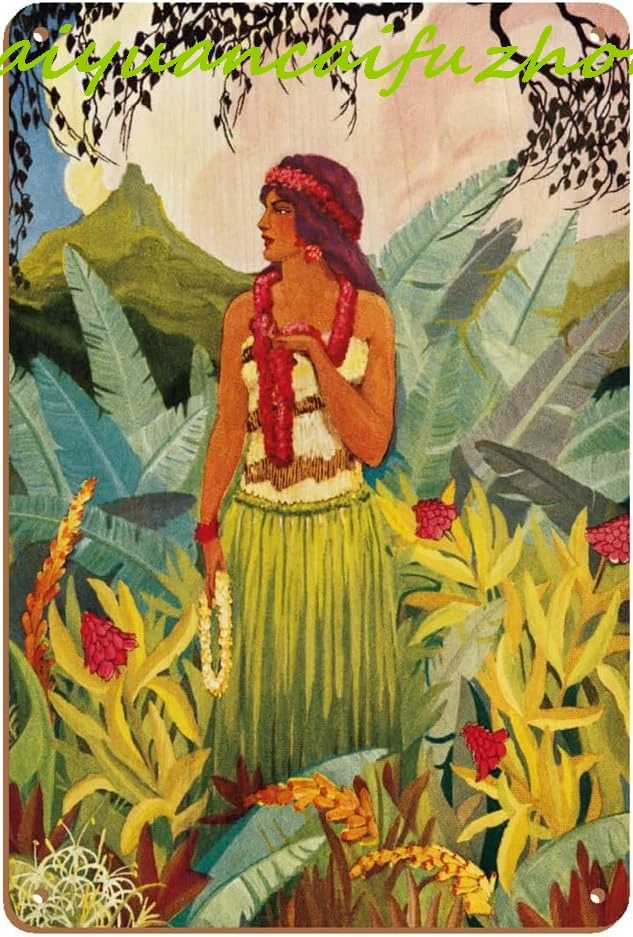 Жестяная вывеска Hawaii Nei