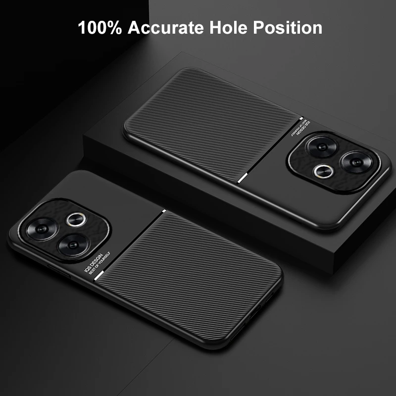 Магнитный чехол из искусственной кожи для Xiaomi Redmi 13 13C 4G задняя крышка матовый