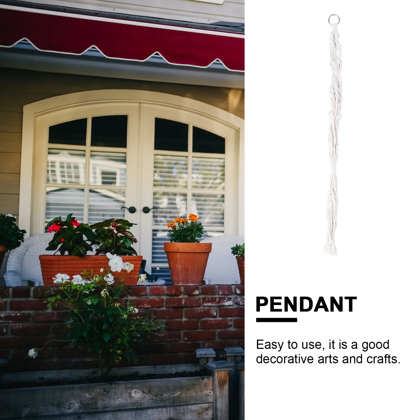 2 шт. подвесная сетка для цветочного горшка ручная вязаная веревочная сумка