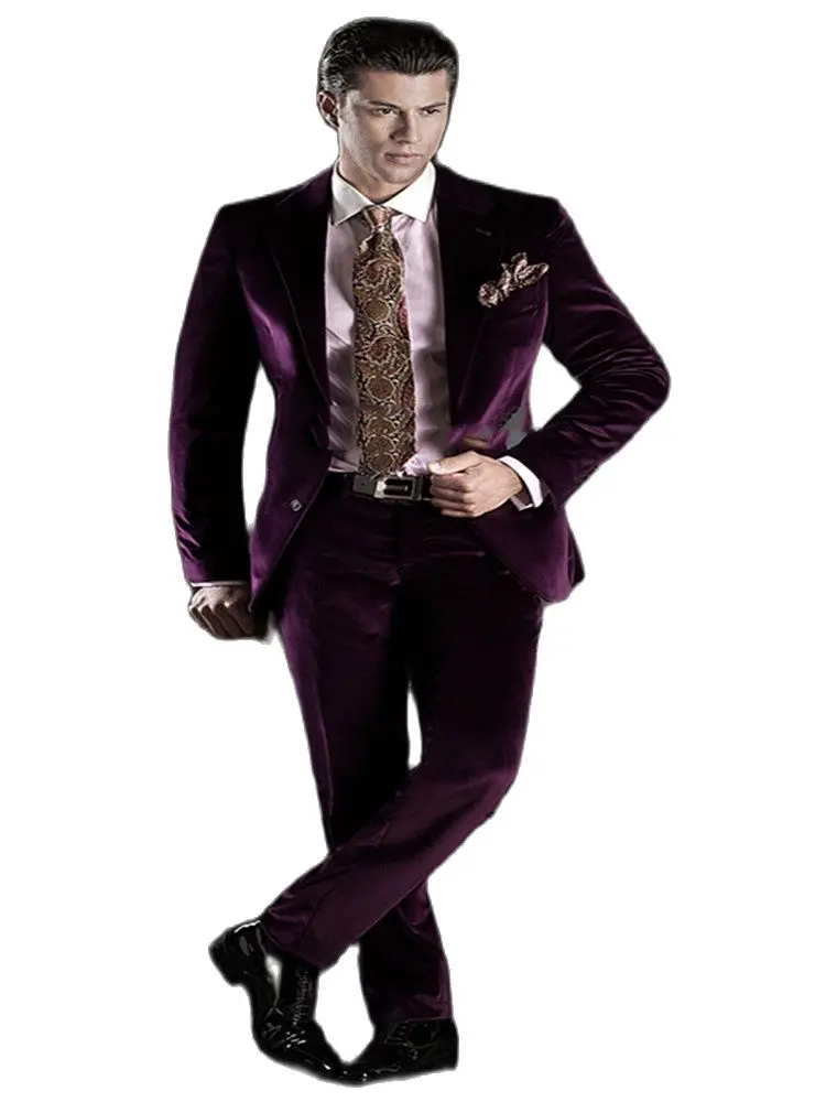 

Новинка 2020, дизайнерский облегающий мужской костюм с двумя пуговицами, смокинг для жениха, мужские свадебные костюмы для жениха, одежда для ...