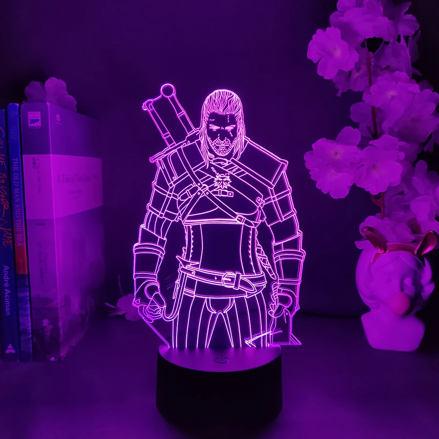 Nightlight Led Game Lamp Cool Pc Desktop Decoration Rgb Lighting Toys Xmas Gift For Gamers Wild Hunt