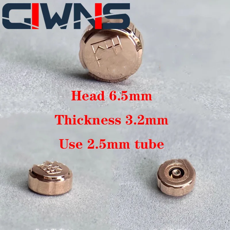 

Головка для часов розовое золото 6,5 мм головка для часов корона аксессуары для Фредерики постоянная