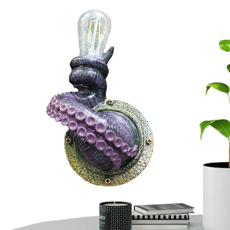 

Wall Mount Light Resin Wall Mount Octopus Claw Wall Art With Light Sturdy Decorative Halloween Ornaments Wall Decor Unique For