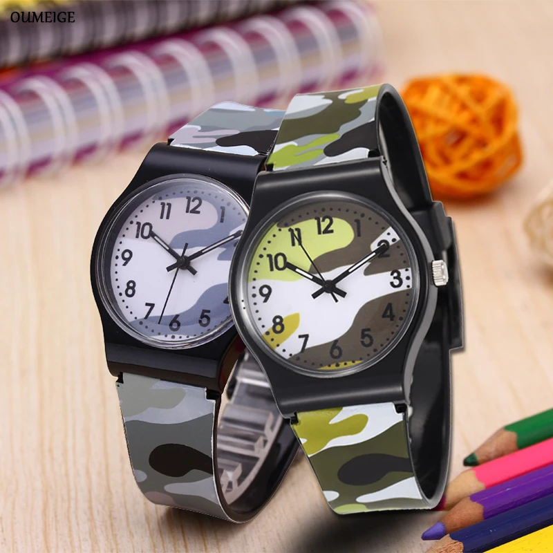 Reloj de camuflaje militar para niños, reloj de pulsera deportivo a prueba...