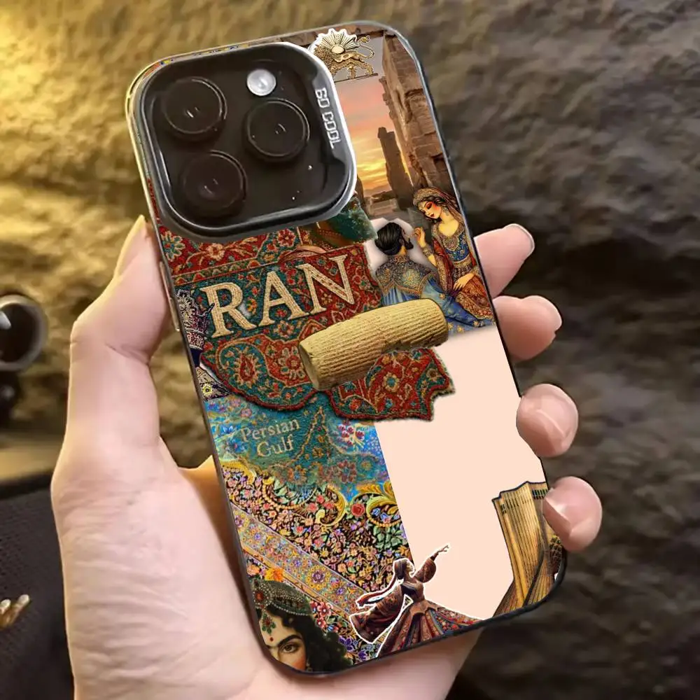 Фото Чехол для телефона с дизайном «Иранский шах» для iPhone 17, 16, 15, 14, 13, 12, 11 Plus, Pro Max, XS, цветной серебристый чехол-накладка №2