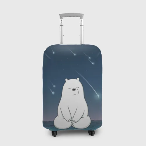 Фото Чехол для чемодана 3D Iсe Bear under the starfall №3