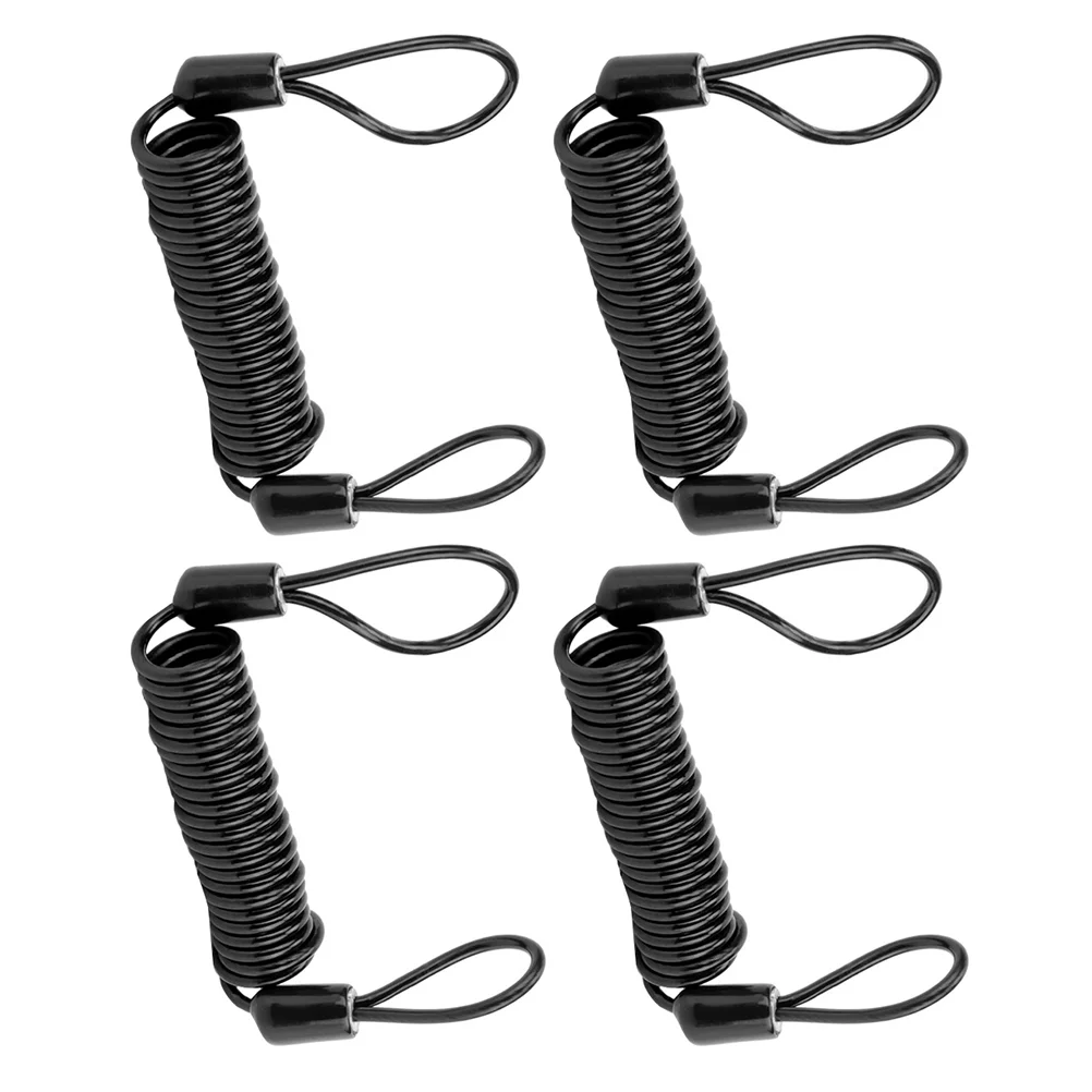 

4Pcs Bike Cables Disc Lock Cables Motorcycle Reminder Ropes (Black)