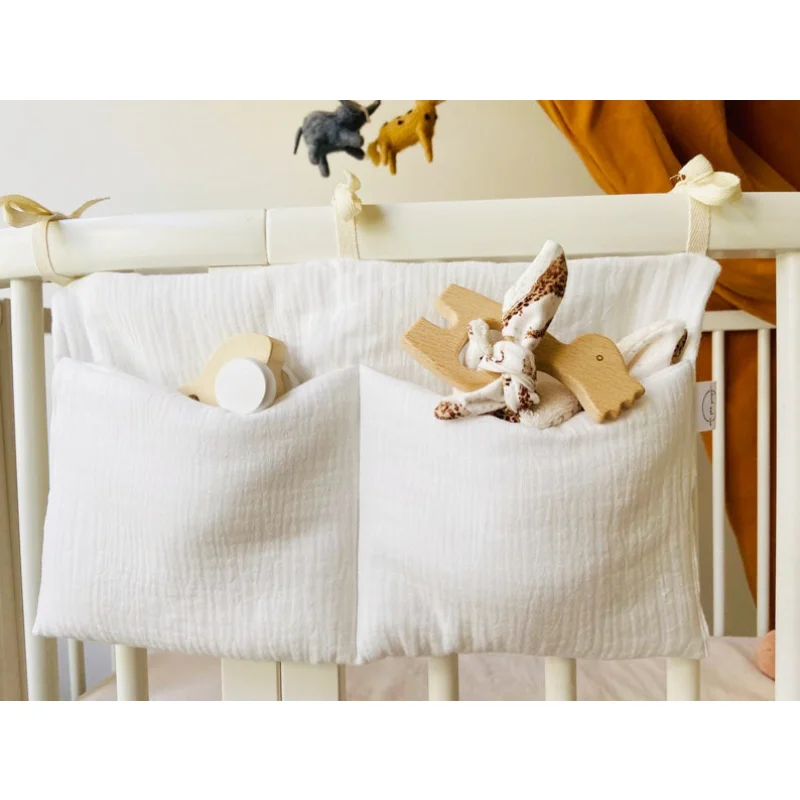 

Bedside Storage Bag Baby Crib Organizer Hanging Bag For Dormitory Bed Bunk Hospital Bed Rails Book Toy Diaper Pockets Bed Holder