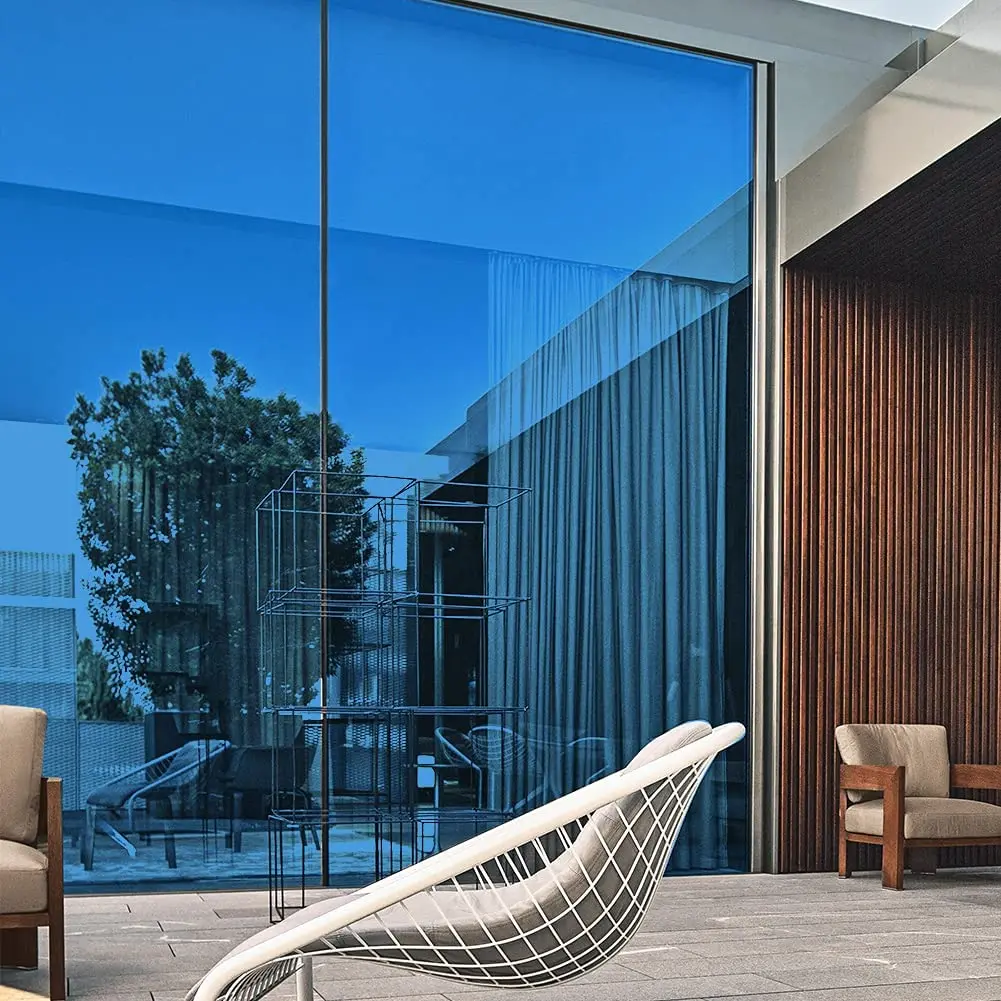 

Односторонняя виниловая пленка для окон с зеркальной отделкой, самоклеящаяся пленка «сделай сам» для дневного времени, защита от солнца, св...