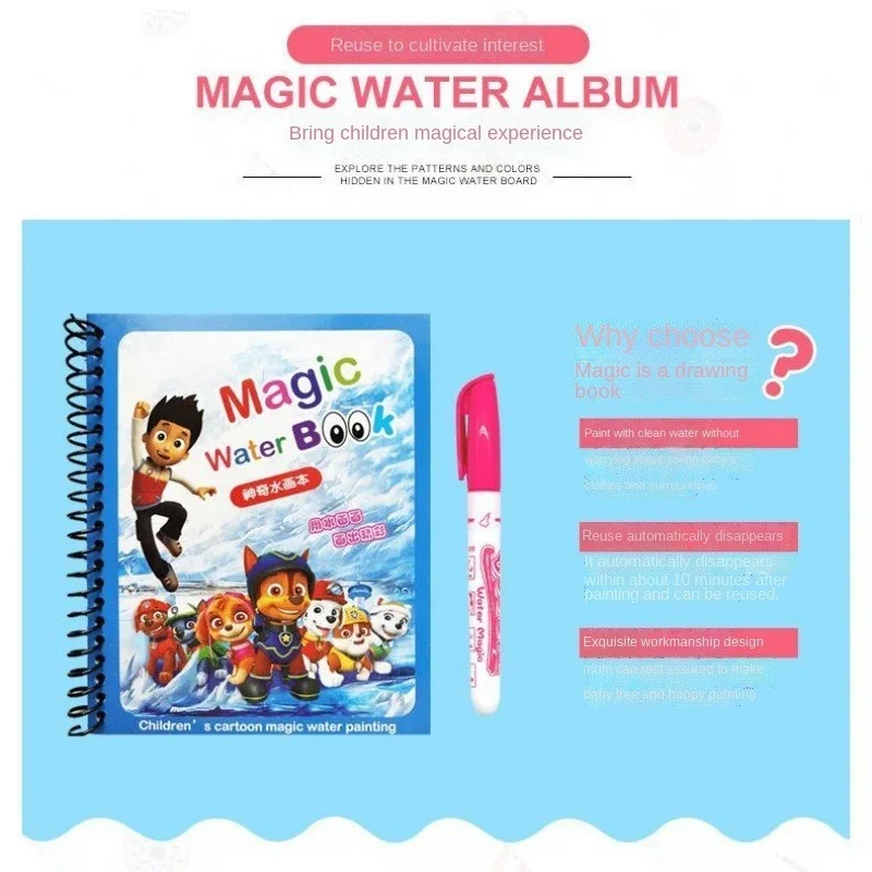 Детский волшебный Пазл Щенячий патруль альбом для рисования водой многократные