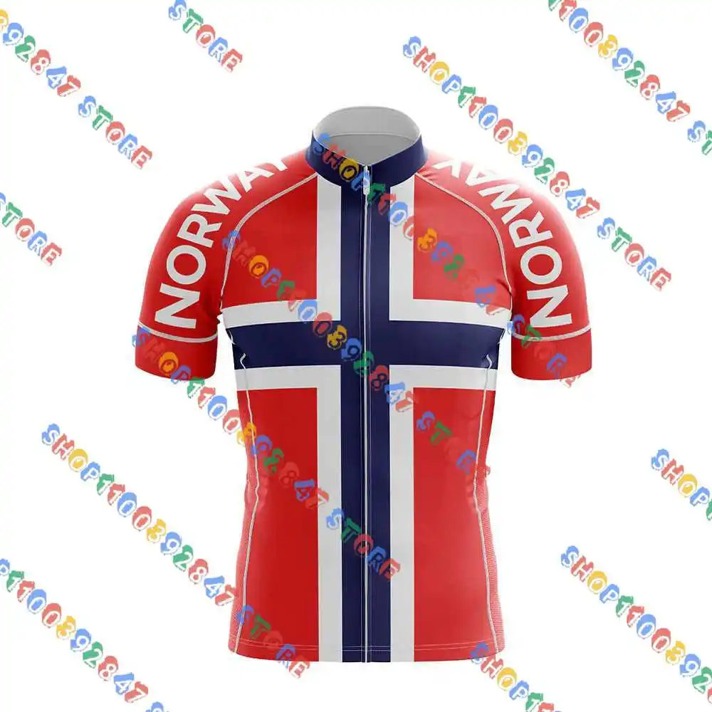 Комплект одежды для велоспорта из джерси с флагом норвегии комплект шортами и