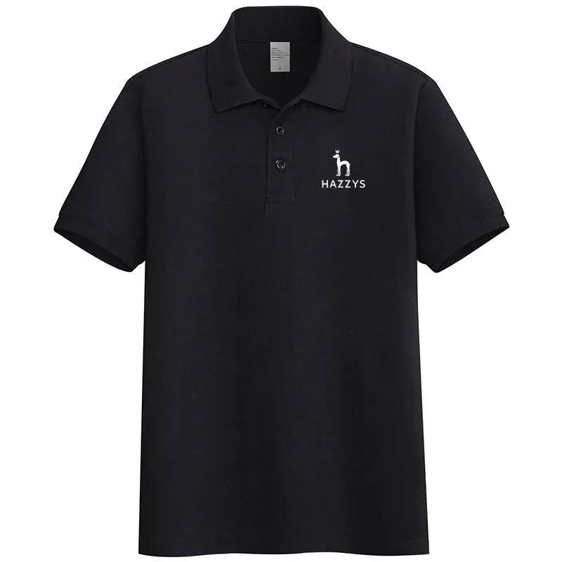 

2023 New Men's HAZZYS Polo Shirts Summer High Quality Casual Everyday Short Sleeve Men's Lapel T Shirts Polo Top Slim FitT-shirt
