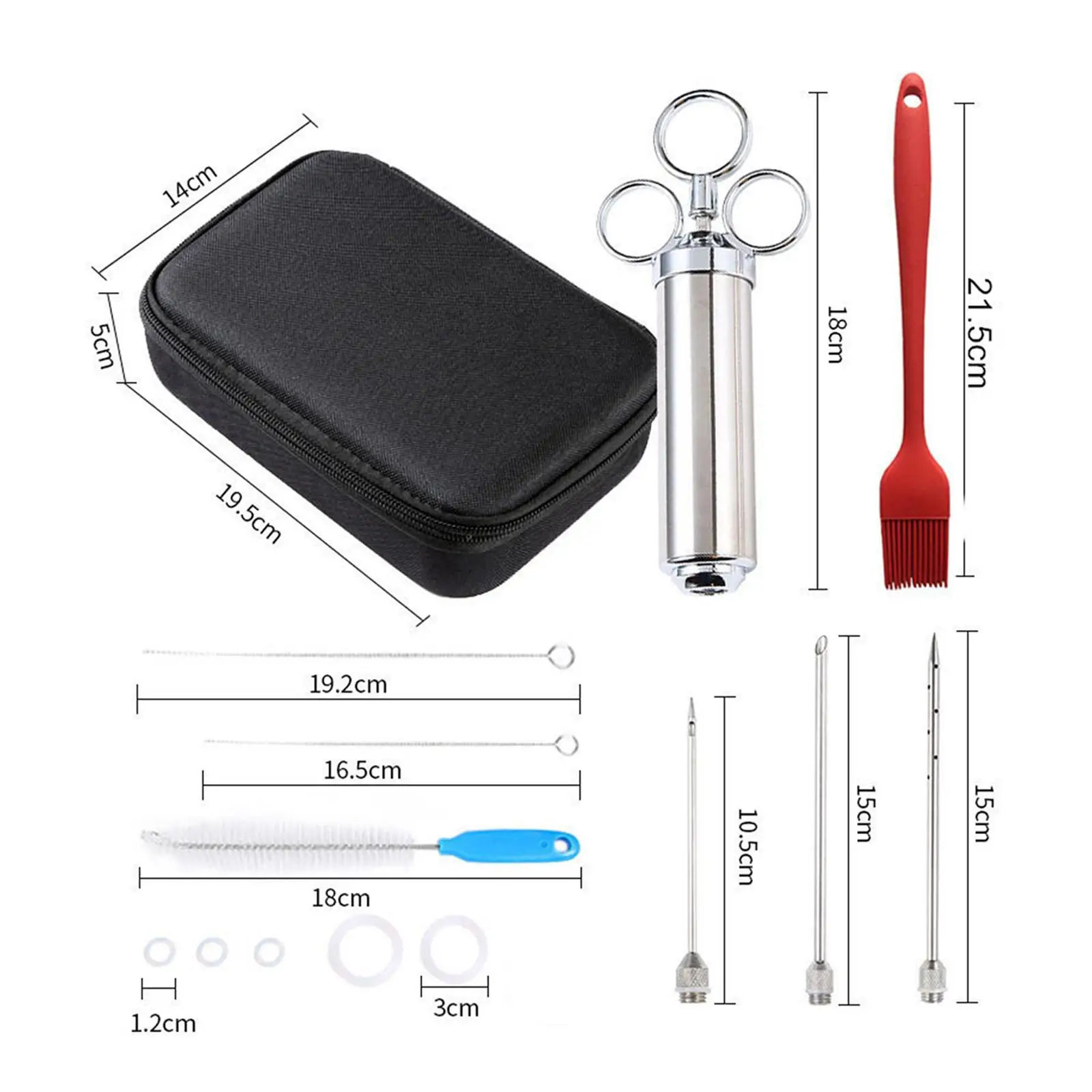 

Turkey Seasoning Tool with Cleaning Brush Kitchen Tools for Kitchen Bbq