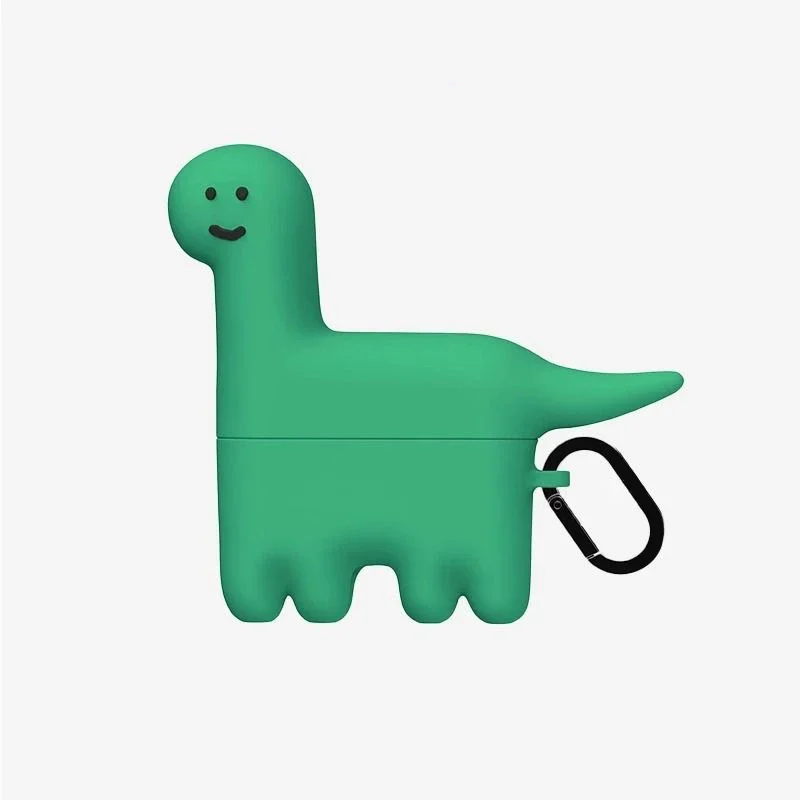 Силиконовый чехол с рисунком плезизавра для AirPods Pro Pro2 наушников крючком