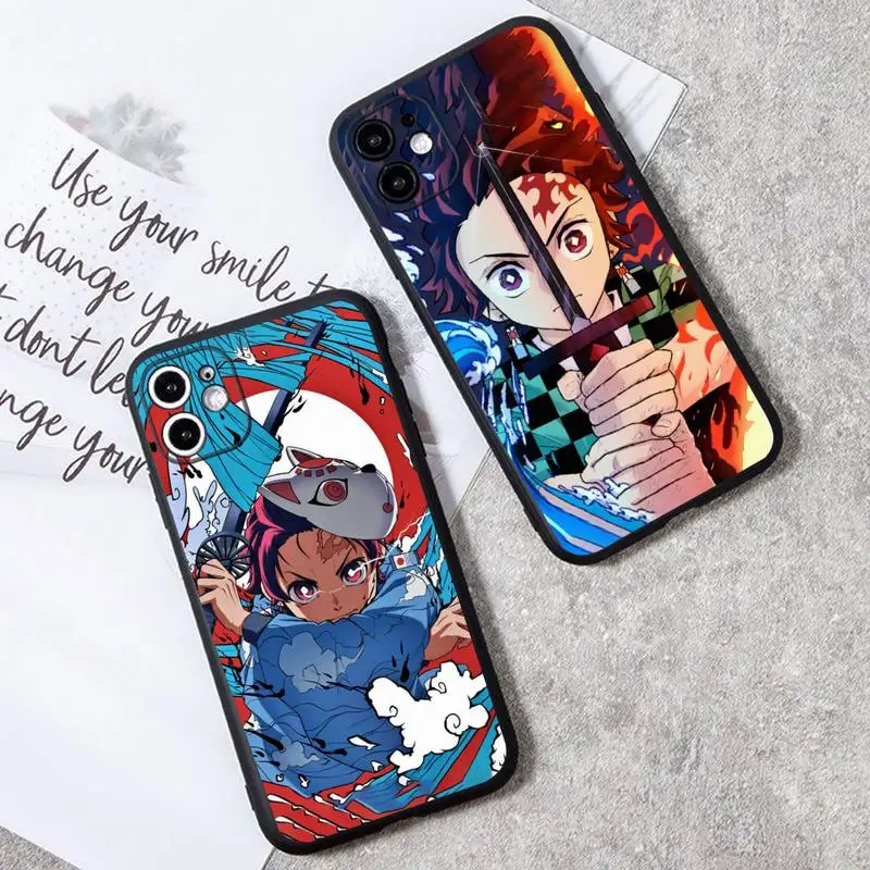 

Anime Demon Slayer Kamado Tanjirou Phone Case For iphone 14 Plus 13 12 Mini 11 Pro XS Max X XR Cover