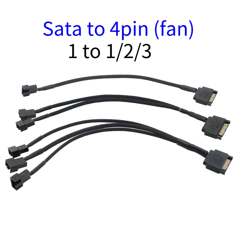 

Удлинитель для вентилятора, 27 см/9,84 дюйма, SATA, 15pin на 2 Way, 3pin, 4pin