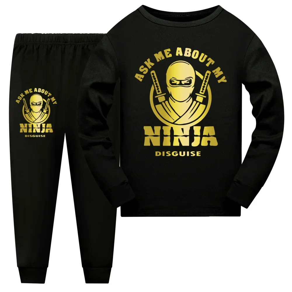 Новые детские пижамные комплекты для мальчиков с героями мультфильмов NINJA KIDZ