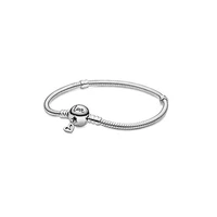pandora snake chain bracelets charm heart clasp extender chain sterling sliver bracelet for women diy bead bracelet chains