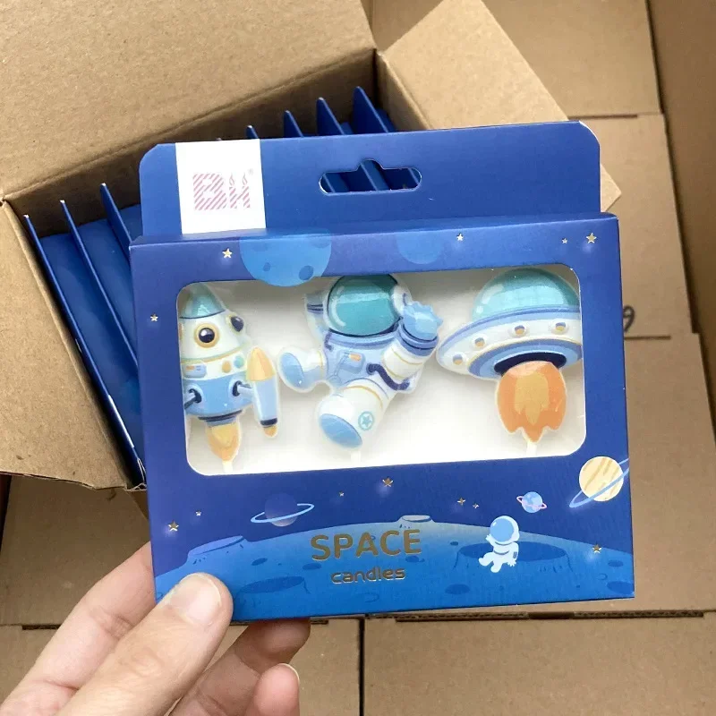 Астронавт Свеча для торта детская вечеринка в честь Дня рождения вселенной