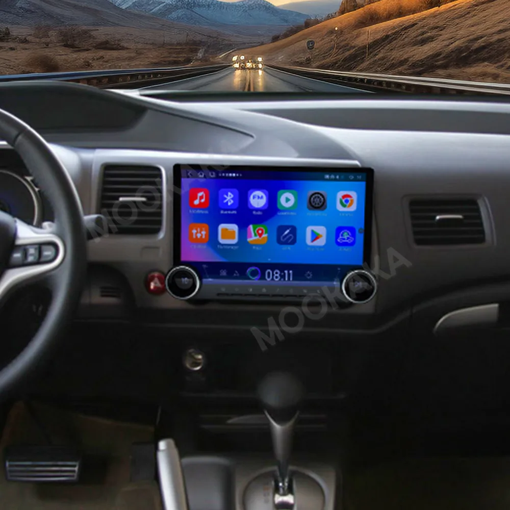 w Hondzie Civic 2006-2011 Android Car Radio 2Din Stereo Receiver Autoradio Odtwarzacz multimedialny GPS Navi Head Unit