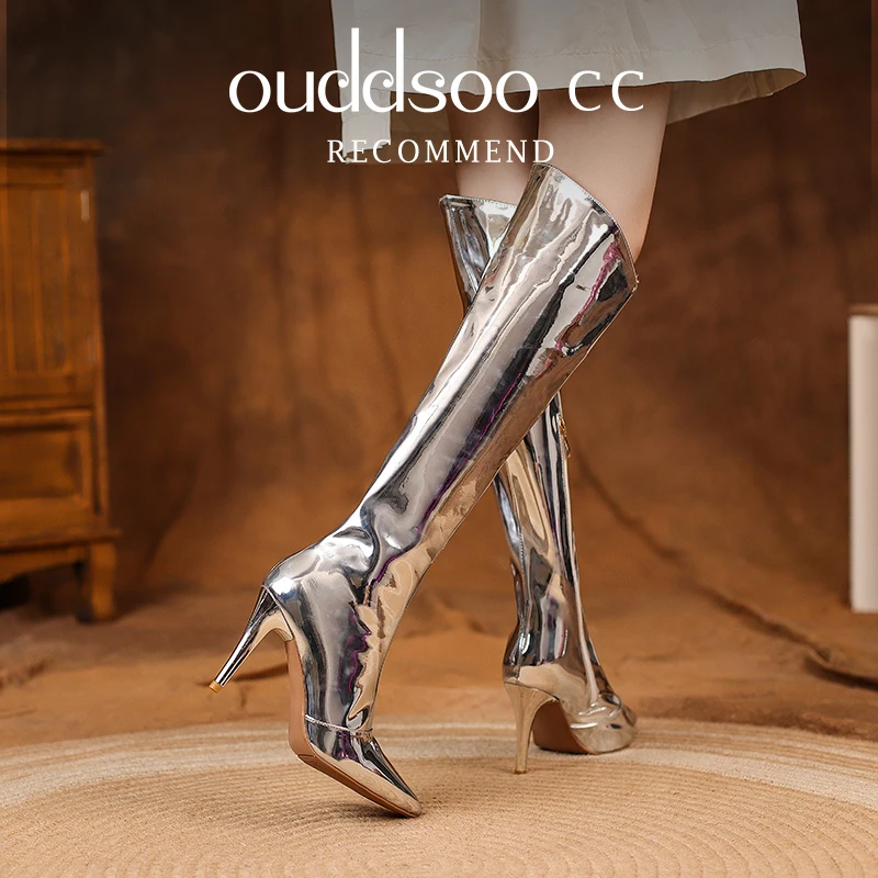 

Женские ботинки с острым носком, на высоком каблуке, с боковой молнией