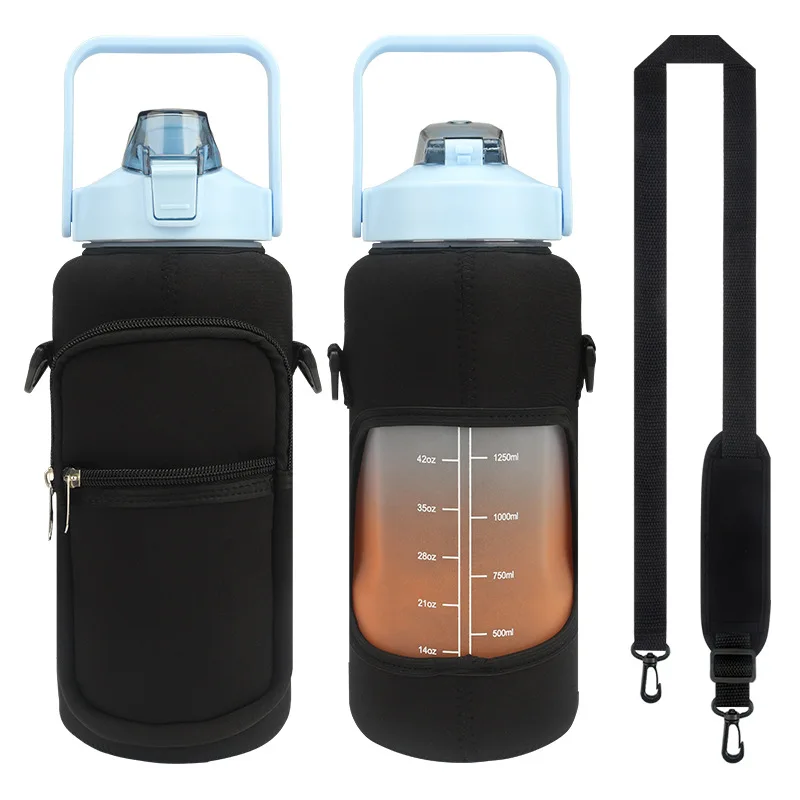 

Large Capacity Water Bottle Thermos Sleeve Hollow-carved Design Water Cup Covers Heat Preservation Portable Handfree Creative 2l