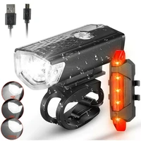 bike bicycle light usb led rechargeable set road bike front back headlight lamp flashlight cycling light cycling accessories