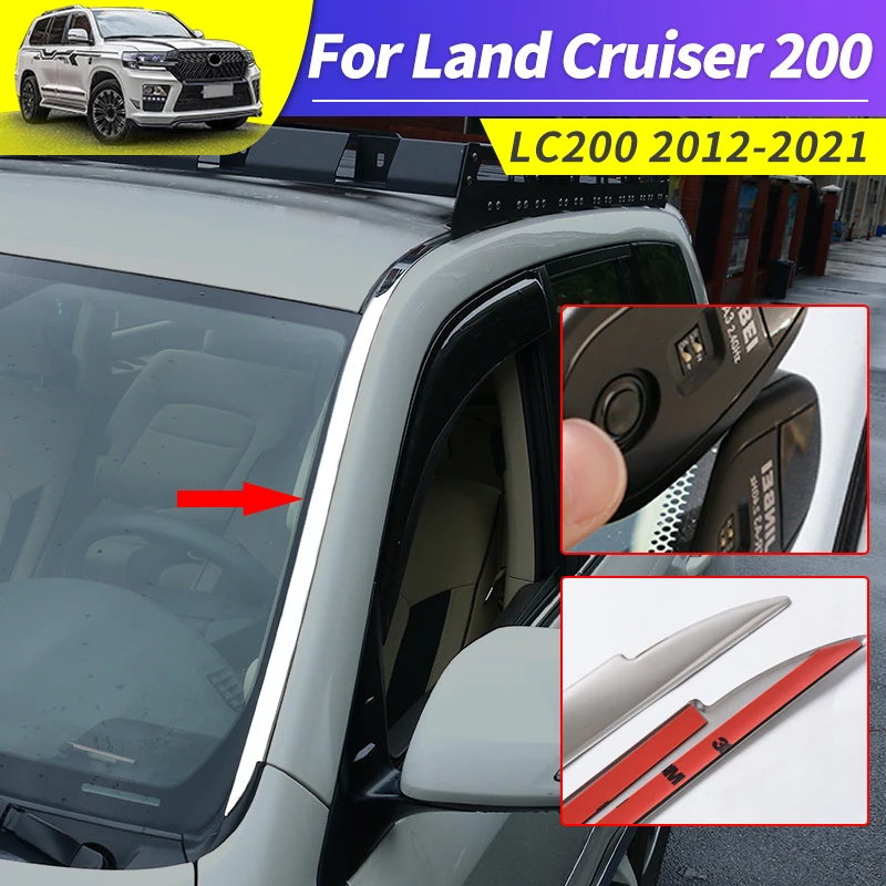 

2012-2021 For Toyota Land Cruiser 200 LC200 Modification Accessories Front Windshield Glass Highlight Strip Window Decoration