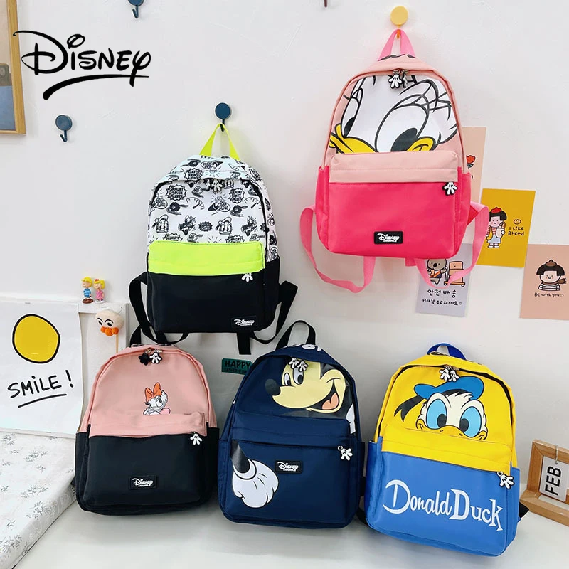 Disney Student School Bag for Kids Girls Mini Backpack Mickey Mouse Minnie Cartoon Kindergarten Toddler Backpacks Free Shipping