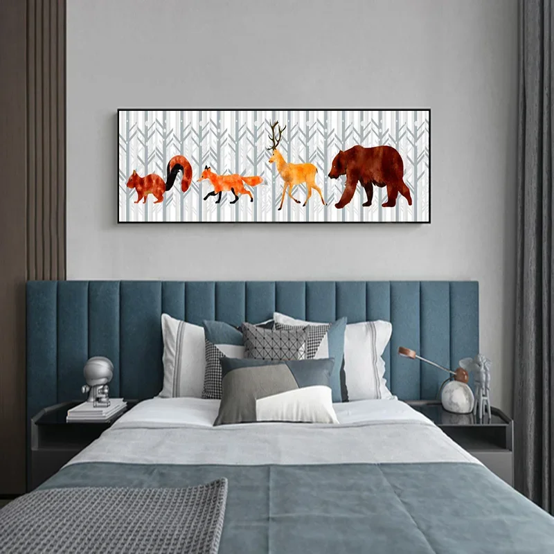 Современный Стиль Холст С Принтом-постер На Тему Животных Для Детской Спальни